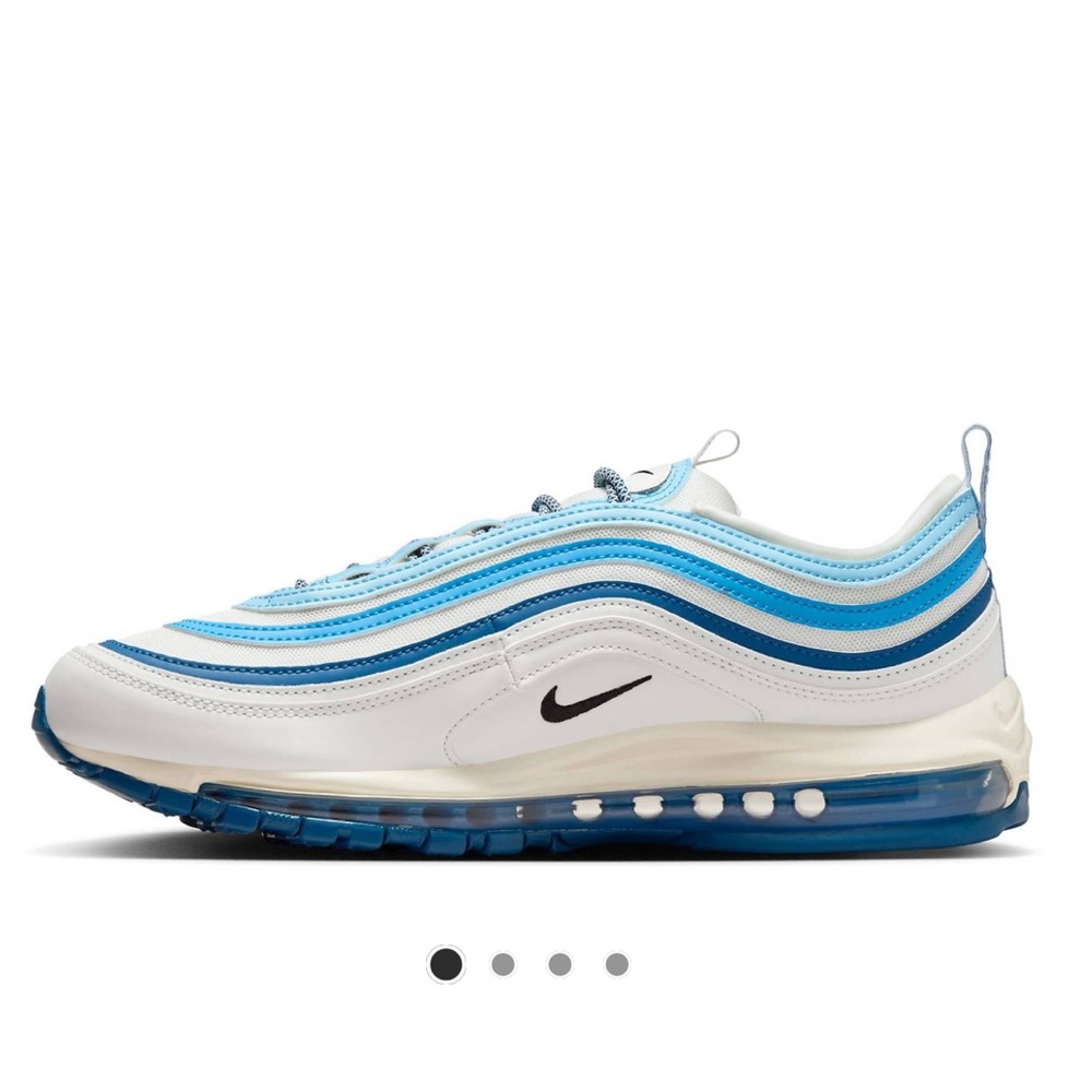 Nike Air Max 97 White and Blue Sneakers